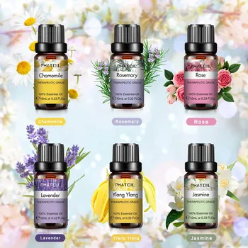 PHATOIL 6 шт. чистый растительный экстракт фруктовое эфирное масло цветочный аромат масло лаванды для диффузора очиститель воздуха DIY духи уход за кожей подарок на день Святого Валентина Sweet Recipes