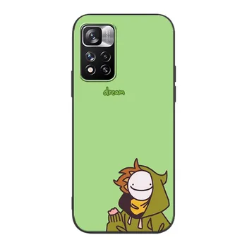 Dream Smp Cartoon Case for Xiaomi Redmi Note 9S 9 8 10 11 Pro 9C 9A 7 8T 7A 8A 6A 6 10S Black Soft Silicone Phone Cover Coque Redmi Note 11