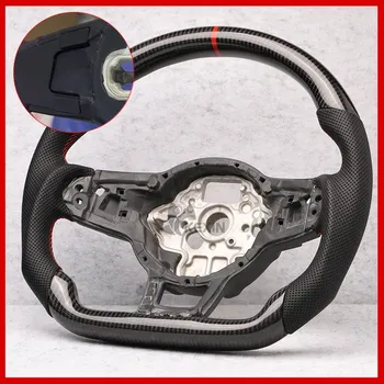 Рулевое колесо из углеродного волокна, кожаная алькантара для Volkswagen Golf 7 7.5 GTI GTD GTE R 2013-2020 Polo GTI Tiguan Passat DSG