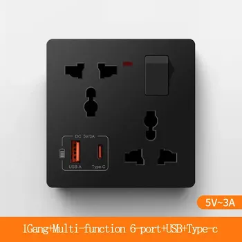 Розетка CXFG 1 Gang 6 с USB+Type-C