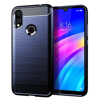 Чехол из углеродного волокна для Xiaomi Redmi 5 Plus 5A 6 6A 7 7A 8 8A Redmi Note 4X5 6 Pro S2, мягкая силиконовая противоударная задняя крышка для телефона For Redmi S2 чёрный