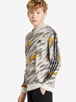 Худи для мальчиков adidas Future Icons 3 Stripes Aop, Белый