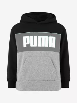 Худи для мальчиков PUMA Alpha, Черный, размер 129-140