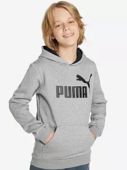 Худи для мальчиков PUMA Ess Logo, Серый, размер 129-140