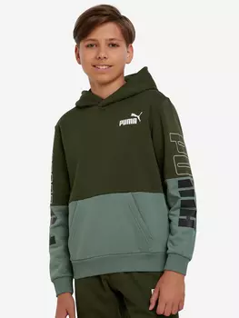 Худи для мальчиков PUMA Power Colorblock, Черный