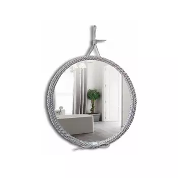 Зеркало в раме Silver mirrors Вестерн D650 мм круглое (рама джутовая веревка)