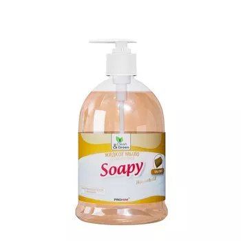 Жидкое мыло "Soapy" хозяйственное с дозатором 500 мл. Clean&Green CG8065