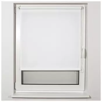 Штора рулонная BRABIX 50х175 см, текстура - лён, защита 55-85%, 200 г/м2, белый S-5