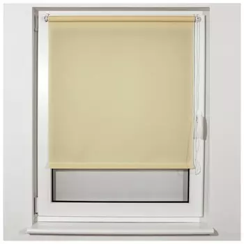 Штора рулонная BRABIX 60х175 см, текстура - лён, защита 55-85%, 200 г/м2, кремовый S-21