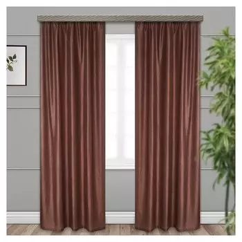 Шторы портьерные тергалет шоколад 140*260*2шт