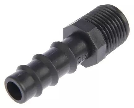 Штуцер, наружная резьба, 3/4" (19 мм) — 1/2" (12 мм), пластик