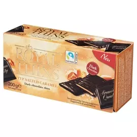 Шоколад Royal Thins со вкусом соленая карамель, 200г