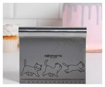Шпатель кондитерский "Котики", 15 х 12,5 см
