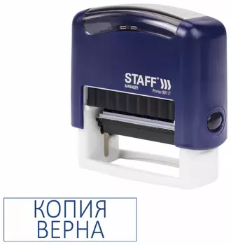 Штамп стандартный Staff "Копия верна", оттиск 38х14 мм,"printer 9011t", 237420