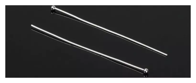 Штифт с шариком СМ-1103-10, 5 см, 50 гр (±465 шт), цвет серебро