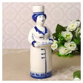 Штоф «Медсестра», 0,25 л, 20 см, гжель