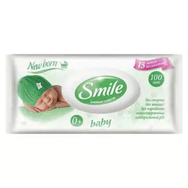 Салфетки влажные Smile New Born для детей 100 шт