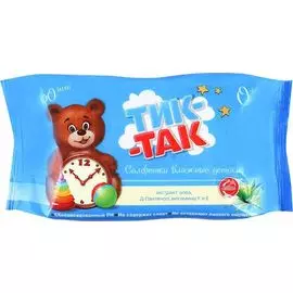 Салфетки влажные Тик так Алоэ 60 шт
