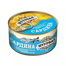 Сардина натуральная Штурвал Д/М ключ 185 г