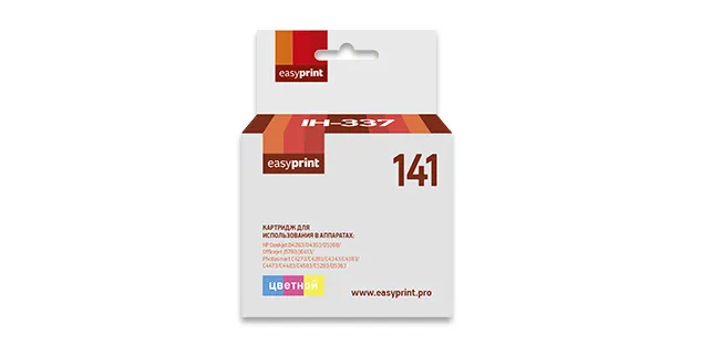 Картридж струйный EasyPrint IH-337 (CB337HE), цветной, совместимый, для HP Deskjet D4263/D5360/Officejet J5783/J6413