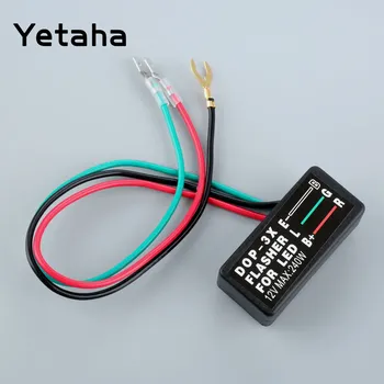 Универсальное светодиодное реле для мотоциклов Yetaha, 12 В, 3 контакта, водонепроницаемый галогенный индикатор поворота для Kawasaki Honda