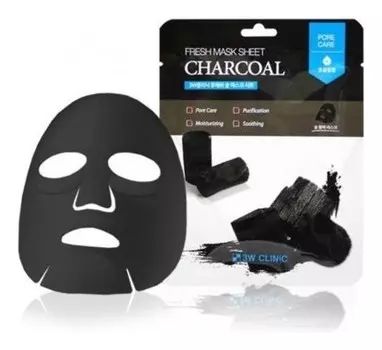Маска для лица тканевая с экстрактом древесного угля Charcoal Essence Mask