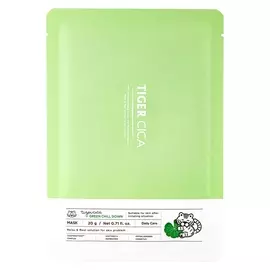 Маска для лица тканевая успокаивающая с экстрактом центеллы Tiger Cica Green Chill Down Mask