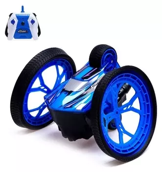 Машина-перевёртыш радиоуправляемая Stunt, работает от батареек, цвет синий