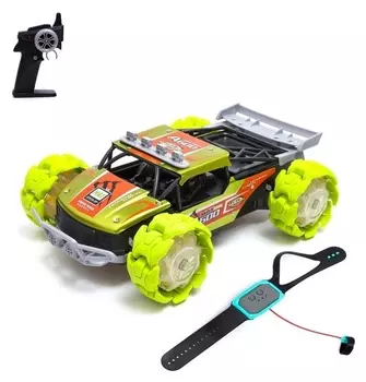 Машина радиоуправляемая A600 4wd, 1:12, управление жестами, кузов из металла, цвет зелёный