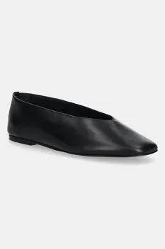 Кожаные балетки CLASSIC BALLERINA - LTH Calvin Klein, черный