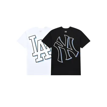 Футболка Los Angeles Dodgers унисекс, комплект из 2 шт., черно-белая Mlb, черный