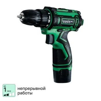 Дрель-шуруповерт аккумуляторная Oasis Eco ASB-12S, 12 В Li-ion 2x1.5 Ач