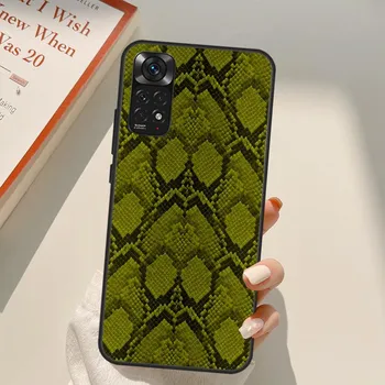 Чехол из змеиной кожи Python для Xiaomi Redmi Note 10 8 9 11 Pro 8T 9S 10S 11S Redmi 10C 9C 9A 9T K50 K40 Gaming Redmi Note 8 Pro