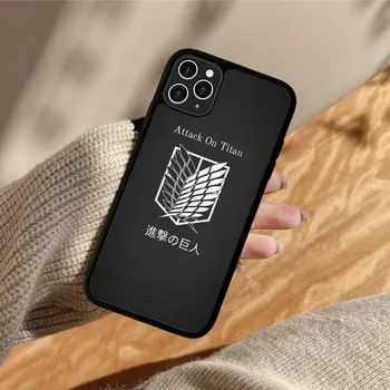 Чехол для телефона Anime attack on Titan, силиконовый чехол из ПК+ТПУ для iPhone 11 12 13 Pro Max 8 7 6 Plus X SE XR, твердые чехлы iphone 14