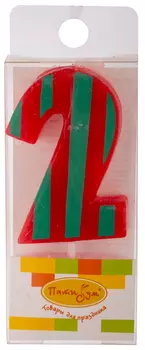 Свеча цифра-мини "2" 5см