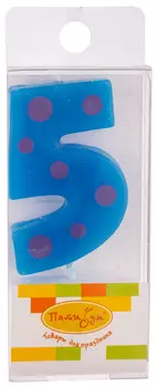 Свеча цифра-мини "5" 5см