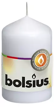Свеча столбик Bolsius Белый 8х4,8 см