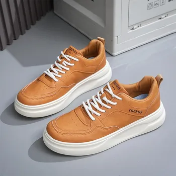 Autumn men s shoes 2024 new little white shoes trendy low-top board shoes trendy men breathable and comfortable sports shoes fashionable Hong Kong sty 39