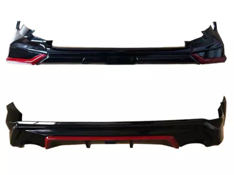 Накладки на низ бамперов Black and Red для Toyota RAV4 ( Тойота Рав4 )