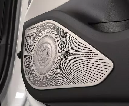 Накладки на передние и задние динамики (6 шт., нержавеющая сталь) для Hyundai Tucson (4G) 2021-