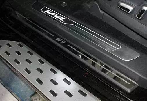 Накладки на пластиковые пороги TCC HAVH917-03 Haval H9 2017-