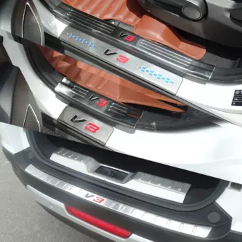 Накладки на пороги и на задний бампер защитные для Brilliance V3 ( Бриллианс В3 )