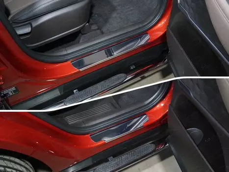 Накладки на пороги TCC HYUNSF18-01 Hyundai Santa Fe 2018-