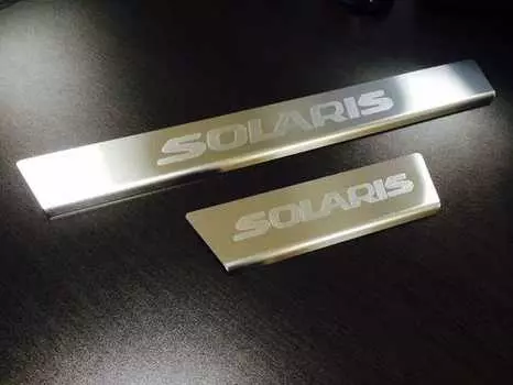 Накладки на пороги TCC HYUNSOL14-05 Hyundai Solaris 2017