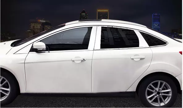Накладки на боковые стойки (хром) для Renault Koleos 2017 -