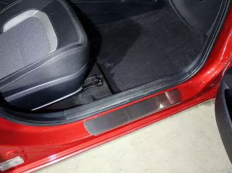 Накладки на дверные пороги (лист шлифованный) 2шт Компания ТСС KIACEED13-05 KIA Ceed 2012 - 2015