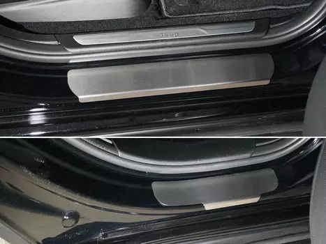 Накладки на дверные пороги (лист шлифованный) 4шт Компания ТСС GRCHER17-03 Jeep Grand Cherokee 2018-