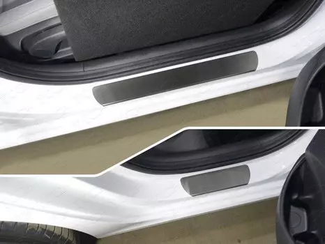 Накладки на дверные пороги (лист шлифованный) 4шт Компания ТСС HYUNI3017-03 Hyundai i30 2017-