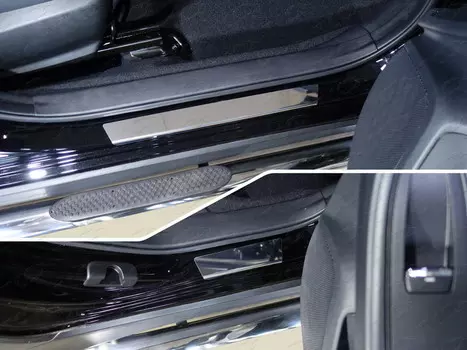 Накладки на дверные пороги (лист зеркальный) 4шт Компания ТСС SUBXV17-25 Subaru XV 2017-