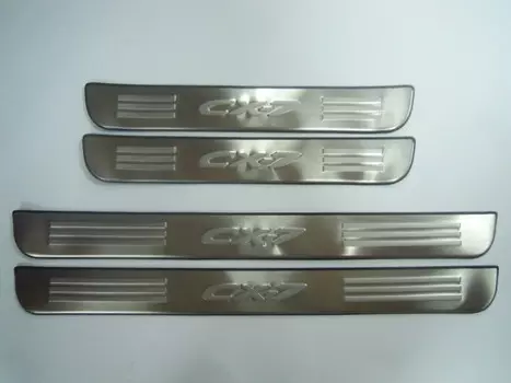 Накладки на дверные пороги с логотипом (нержавеющая сталь) JMT 24500 Mazda CX-7 2007 - 2012